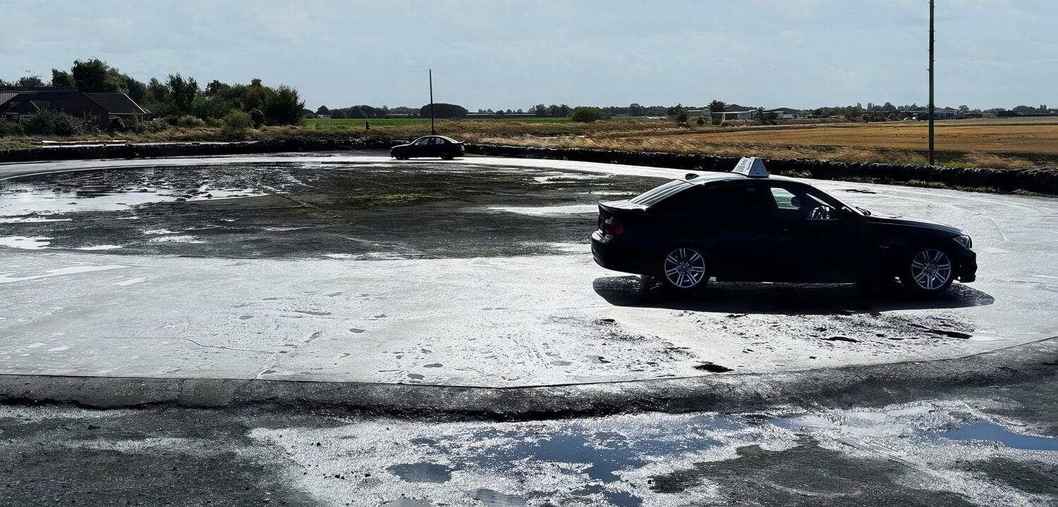 Motorists can hone their driving skills with a skid pan experience
